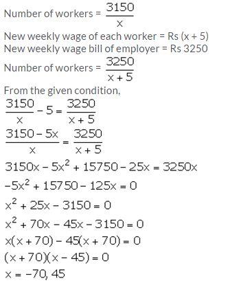 Selina Concise Mathematics Class 10 ICSE Solutions Solving Simple Problems (Based on Quadratic Equations) - 36