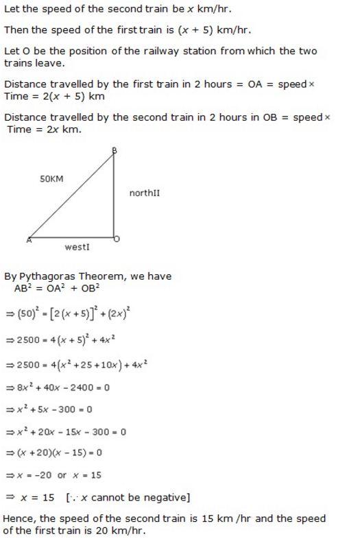 Selina Concise Mathematics Class 10 ICSE Solutions Solving Simple Problems (Based on Quadratic Equations) - 44
