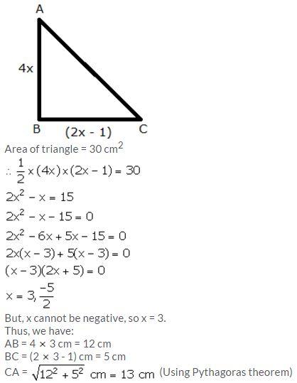 Selina Concise Mathematics Class 10 ICSE Solutions Solving Simple Problems (Based on Quadratic Equations) - 9