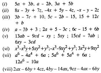 Selina Concise Mathematics Class 8 ICSE Solutions Chapter 11 Algebraic Expressions (Including Operations on Algebraic Expressions) Ex 11B Q2