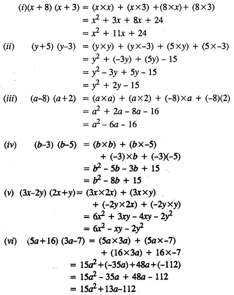 Selina Concise Mathematics Class 8 ICSE Solutions Chapter 12 Algebraic Identities Ex 12A 1
