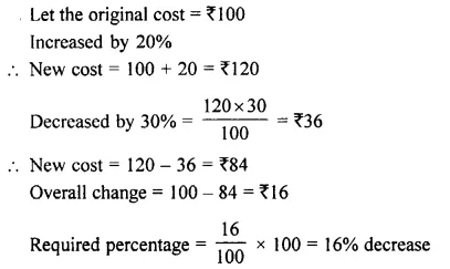 Selina Concise Mathematics Class 8 ICSE Solutions Chapter 7 Percent and Percentage Ex 7A 20