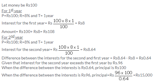Selina Concise Mathematics Class 9 ICSE Solutions Compound Interest (Without using formula) 15
