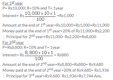 Selina Concise Mathematics Class 9 ICSE Solutions Compound Interest (Without using formula) 40