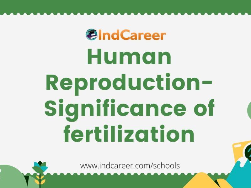 Human Reproduction- Significance of fertilization
