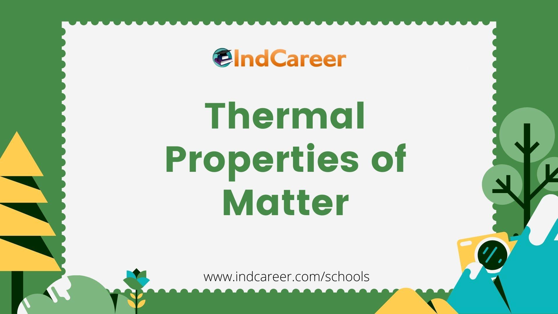 Thermal Properties of Matter