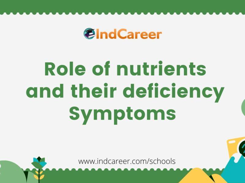 Role of nutrients and their deficiency Symptoms