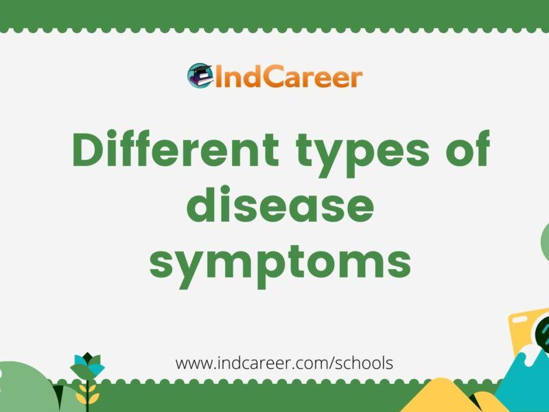 Different types of disease symptoms