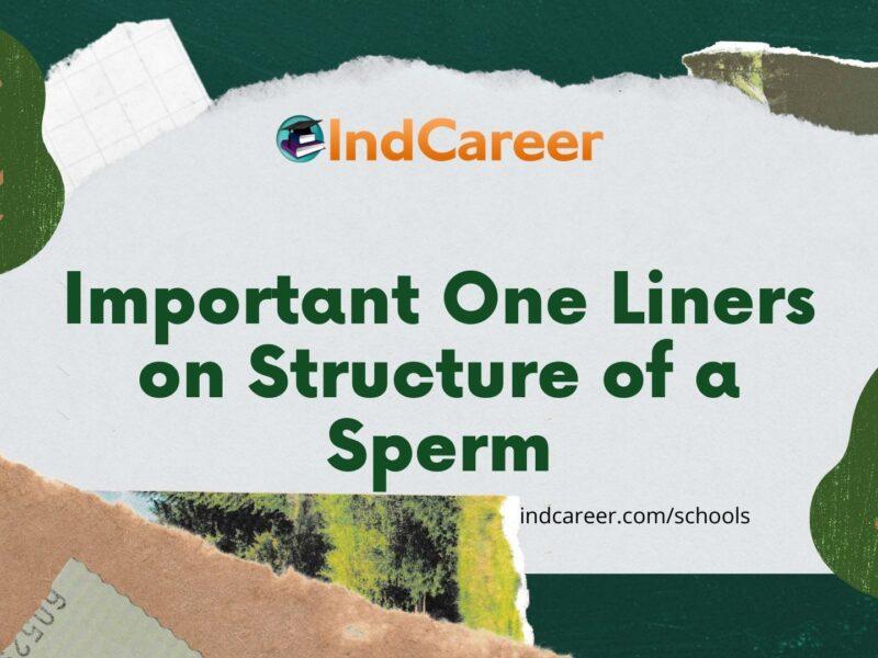 Important One Liners on Structure of a Sperm