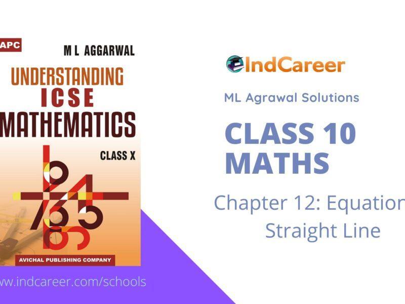 ML Aggarwal Solutions for Class 10 Maths Chapter 12- Equation of Straight Line