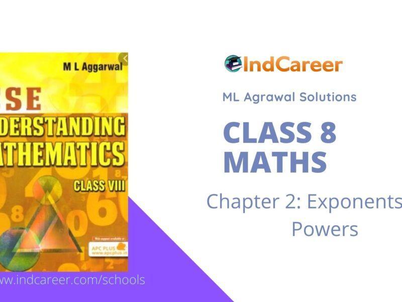 ML Aggarwal Solutions for Class 8 Maths Chapter 2- Exponents and Powers