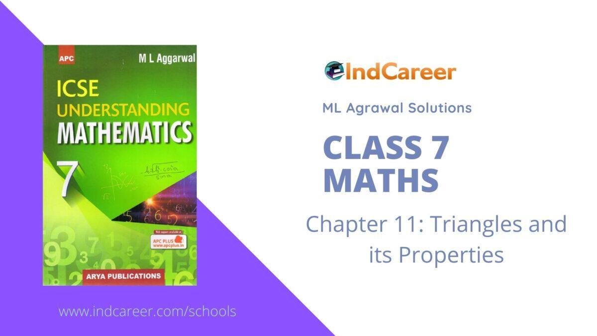 ML Aggarwal Solutions for Class 7 Maths Chapter 11- Triangles and its Properties