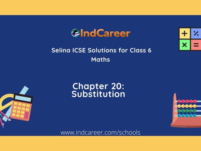 Selina Class 6 ICSE Solutions Mathematics : Chapter 20- Substitution