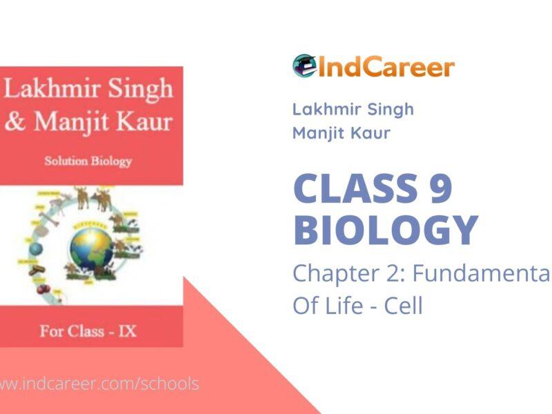 Lakhmir Singh Manjit Kaur Solutions for Class 9 Biology: Chapter 2- Fundamental Unit Of Life - Cell