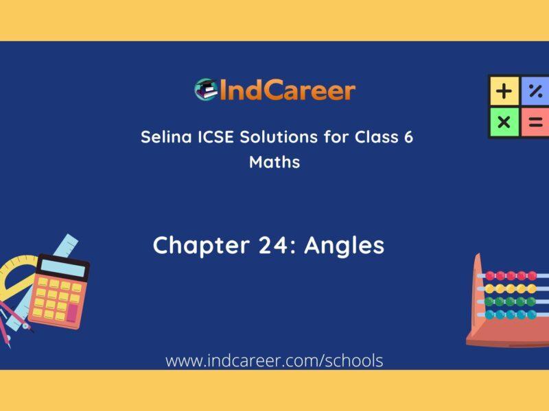 Selina Class 6 ICSE Solutions Mathematics : Chapter 24- Angles