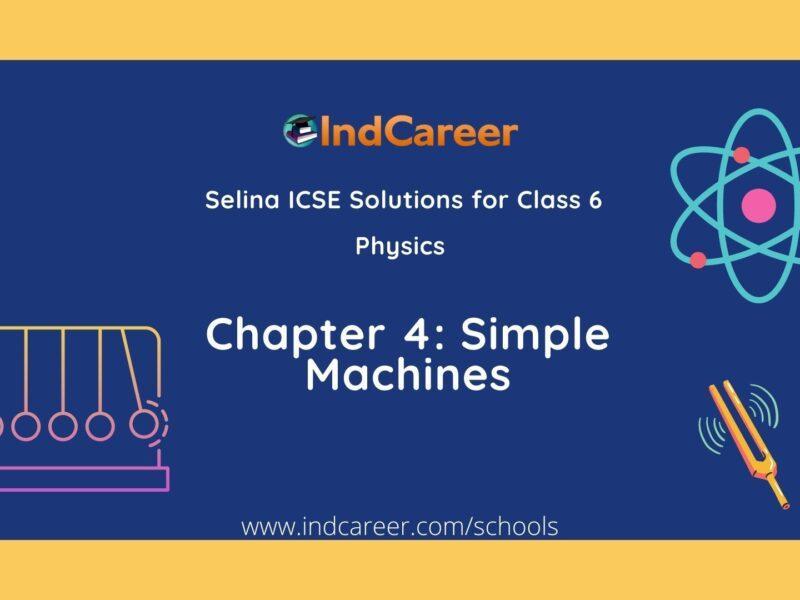 Selina Class 6 ICSE Solutions Physics : Chapter 4- Simple Machines