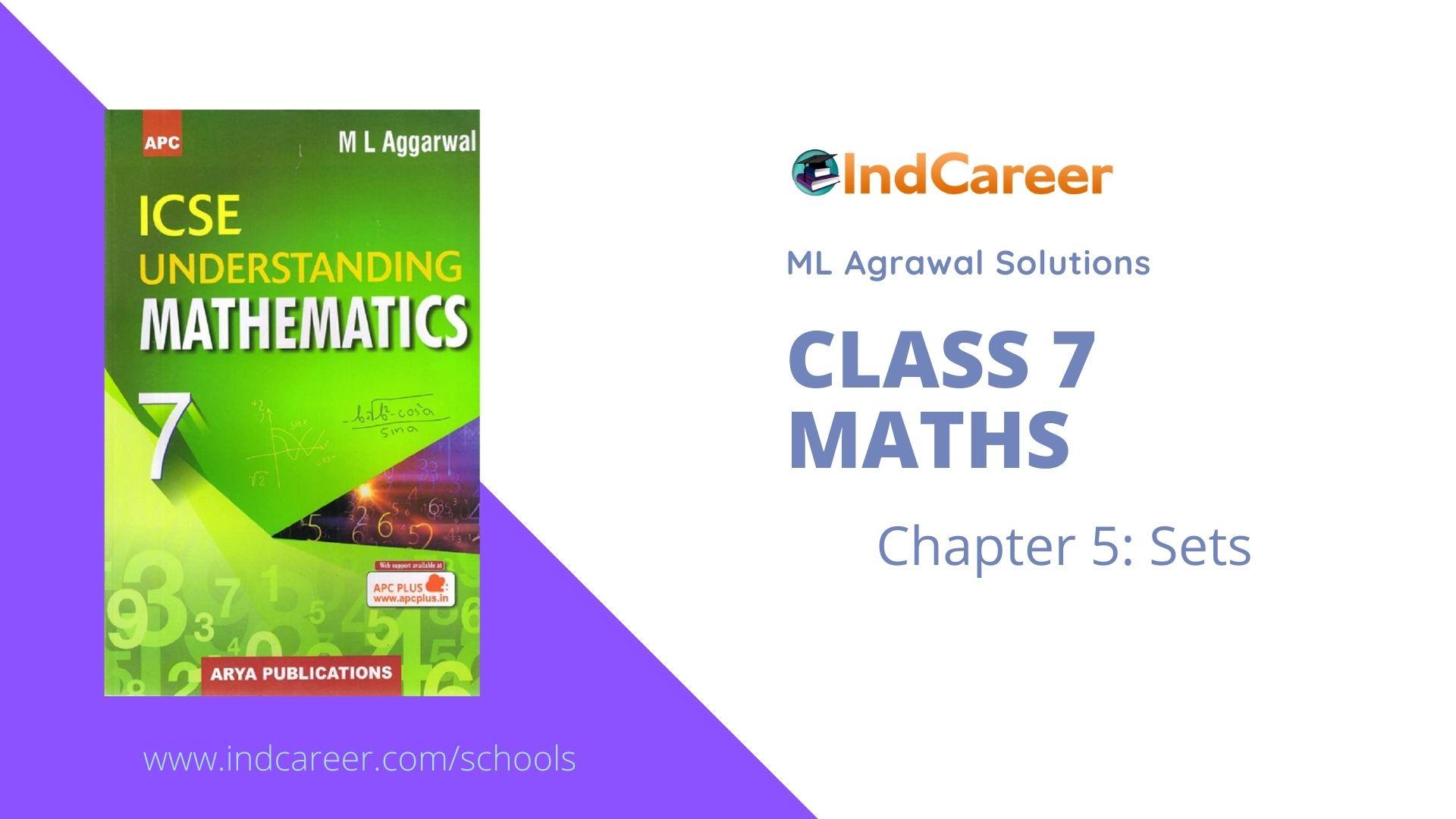 ML Aggarwal Solutions for Class 7 Maths Chapter 5- Sets