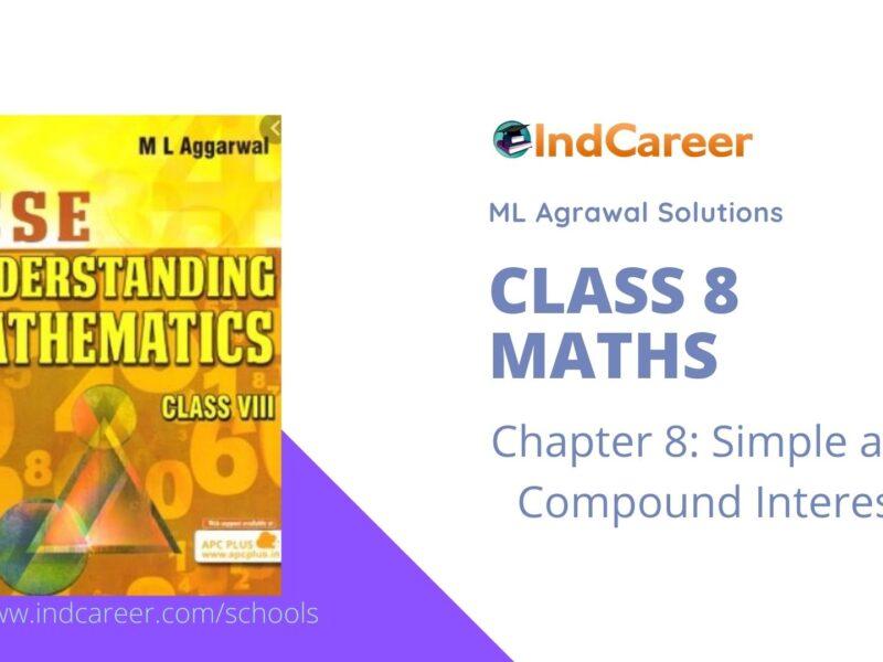 ML Aggarwal Solutions for Class 8 Maths Chapter 8- Simple and Compound Interest