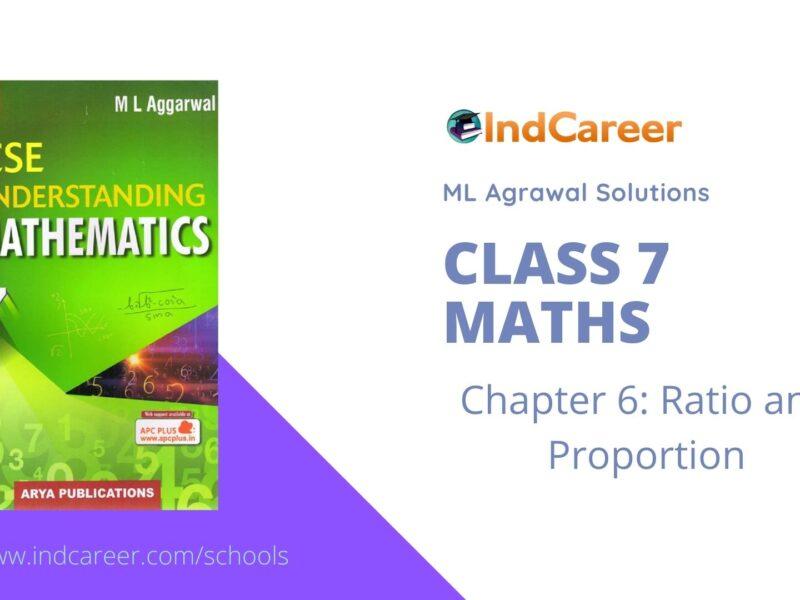 ML Aggarwal Solutions for Class 7 Maths Chapter 6- Ratio and Proportion