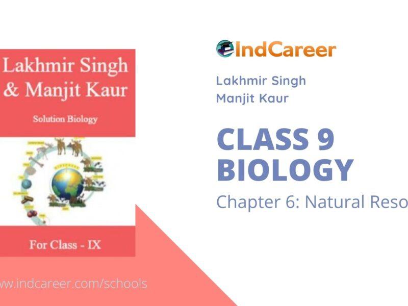 Lakhmir Singh Manjit Kaur Solutions for Class 9 Biology: Chapter 6- Natural Resources