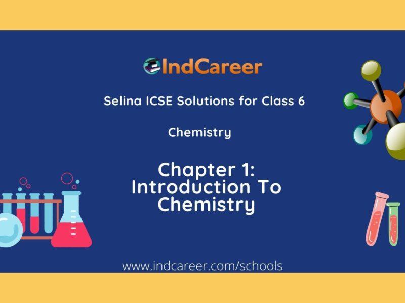 Selina Class 6 ICSE Solutions Chemistry : Chapter 1- Introduction To Chemistry