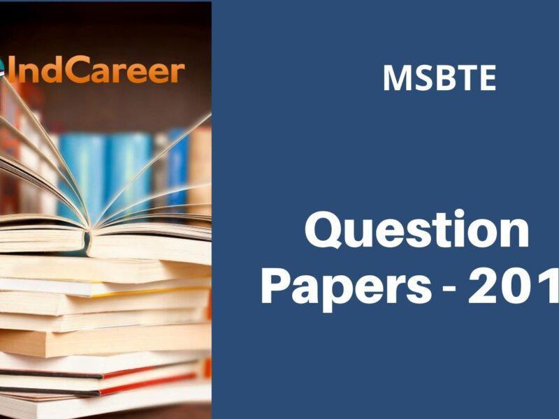 MSBTE Question Paper - 2019
