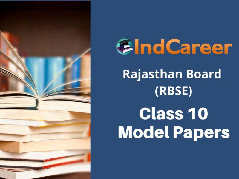 RBSE 10th Model Paper