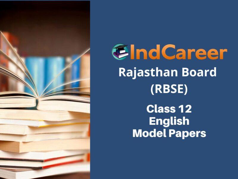 RBSE 12th English Model Paper