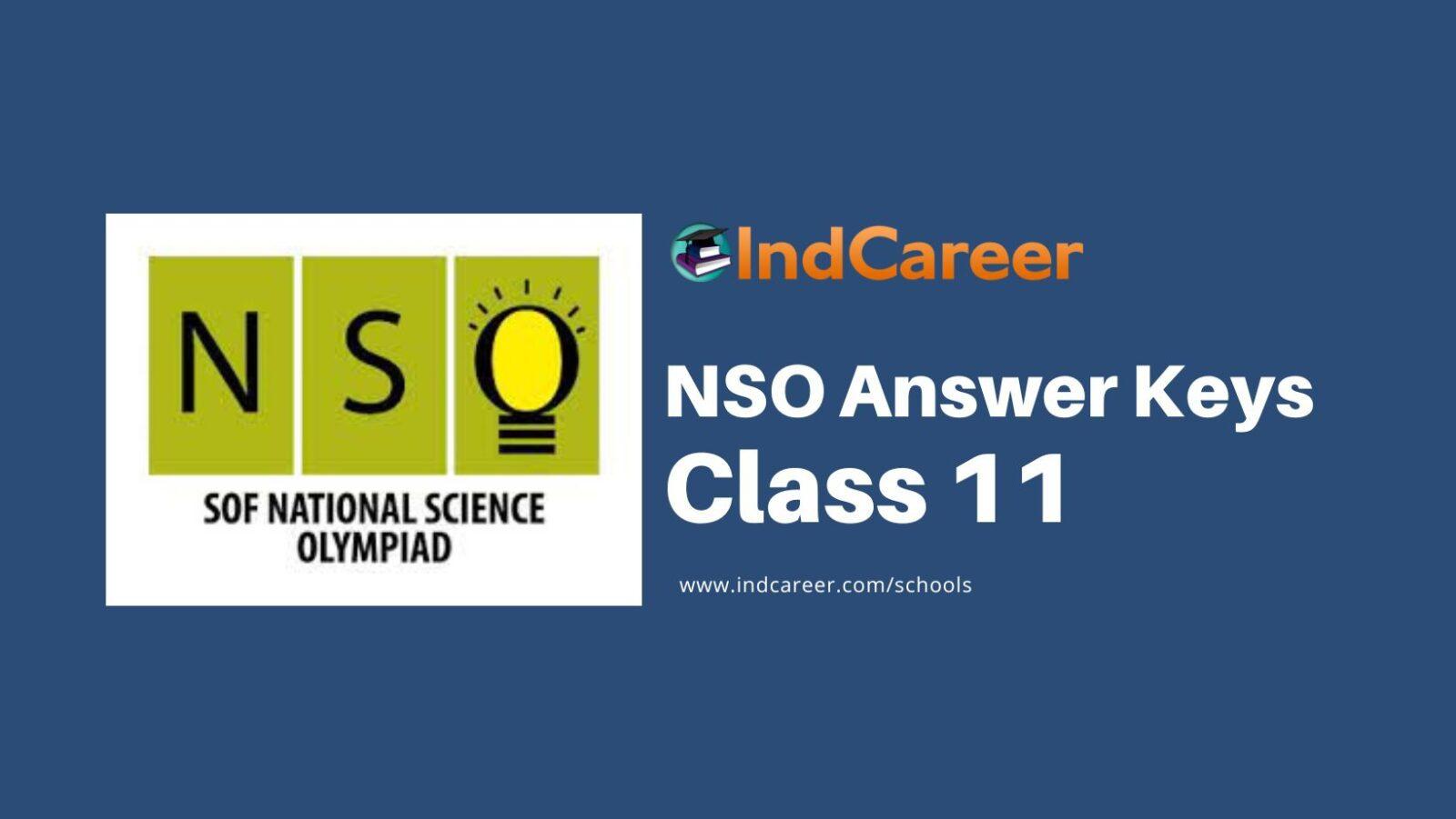 NSO Answer Keys for Class 11