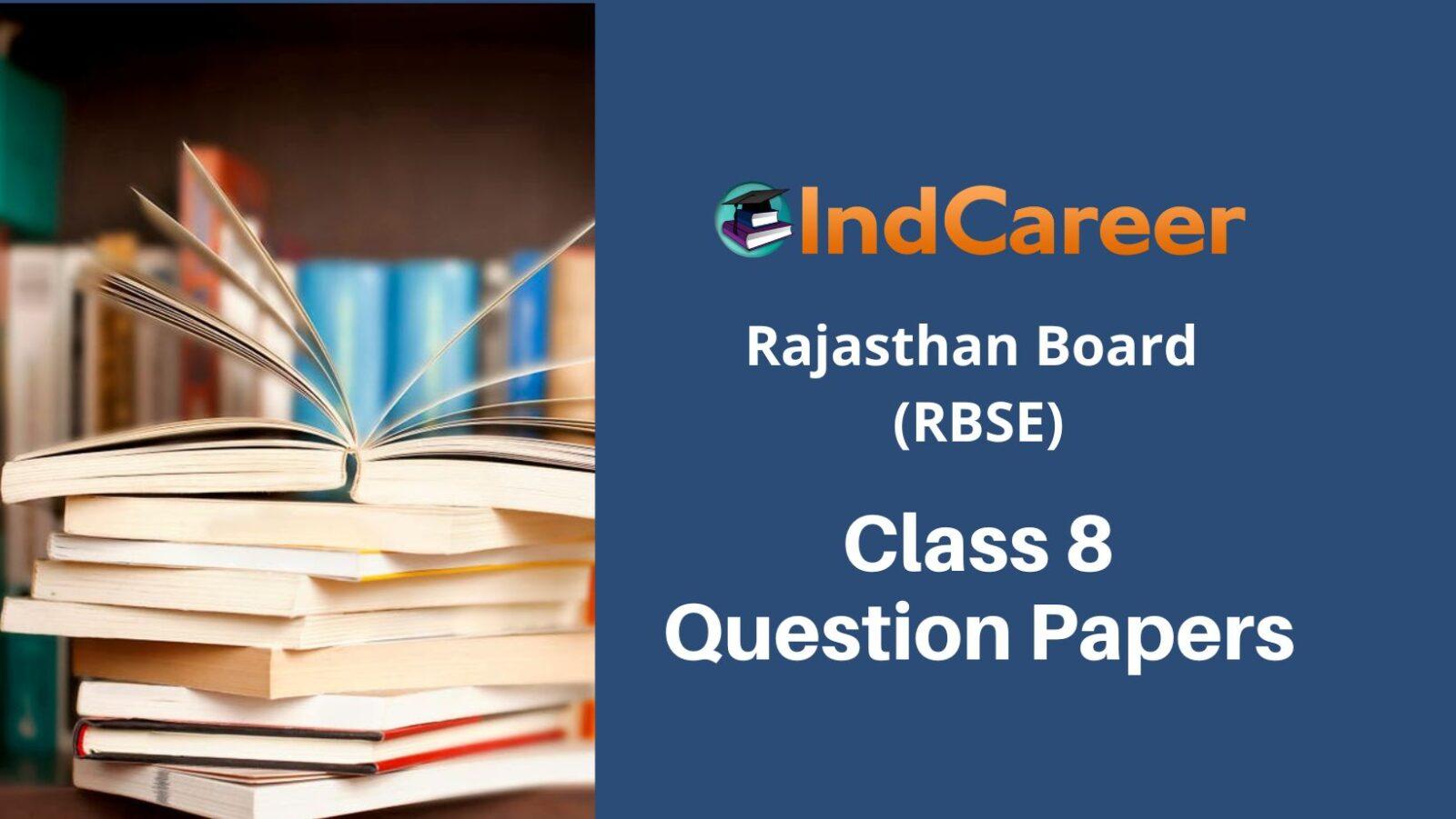 RBSE Class 8 Question Papers