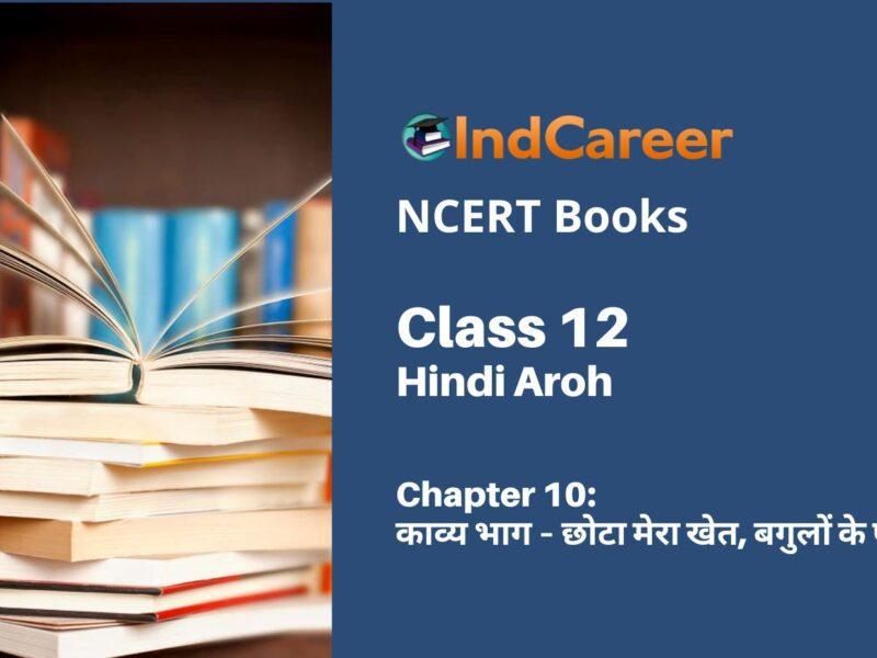 NCERT Book for Class 12 Hindi Aroh Chapter 10 काव्य भाग – छोटा मेरा खेत, बगुलों के पंख