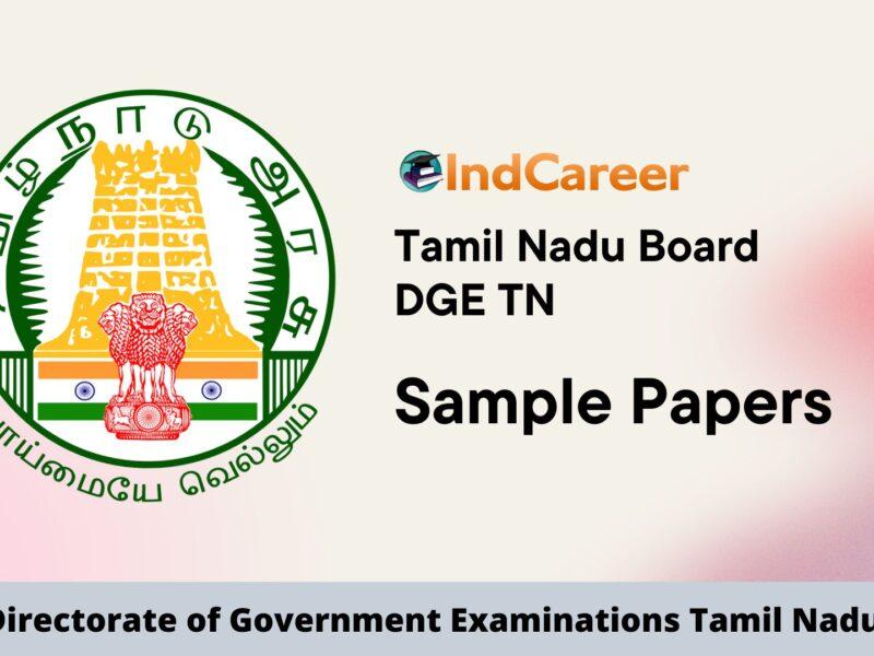 Tamil Nadu Board Sample Paper 2023