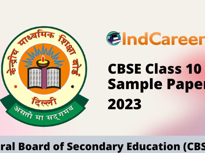 CBSE Class 10 Sample Paper 2023