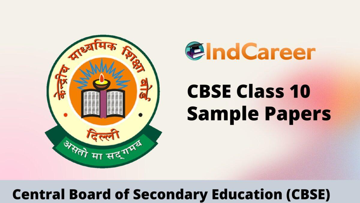 CBSE Class 10th Sample Papers