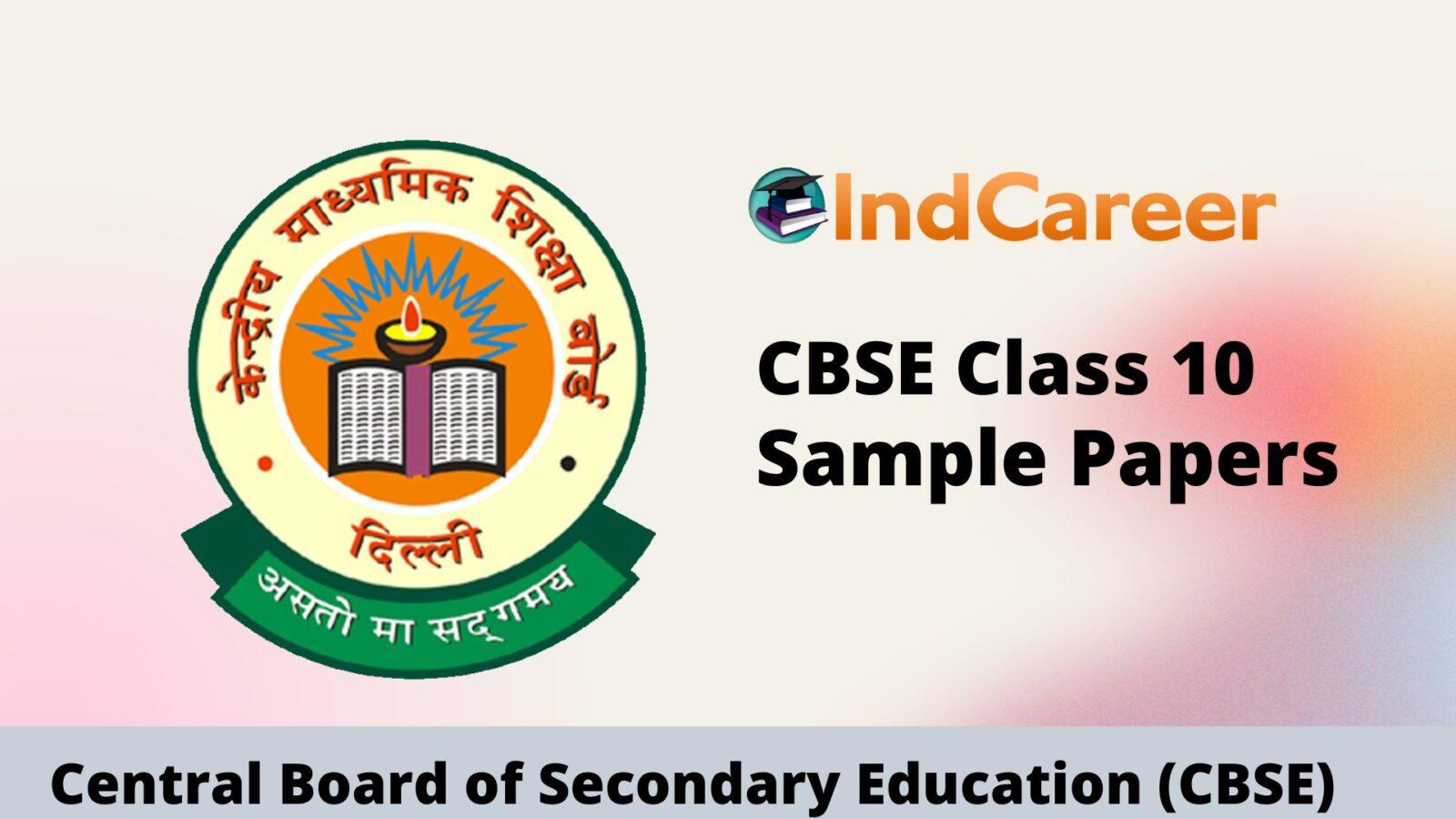 CBSE Class 10th Sample Papers