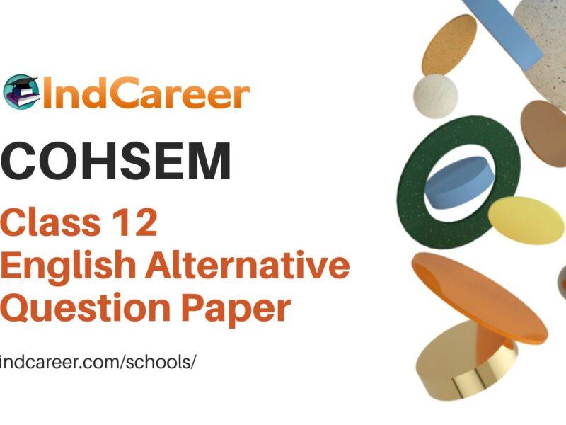 COHSEM Class 12 Question Paper for English Alternative