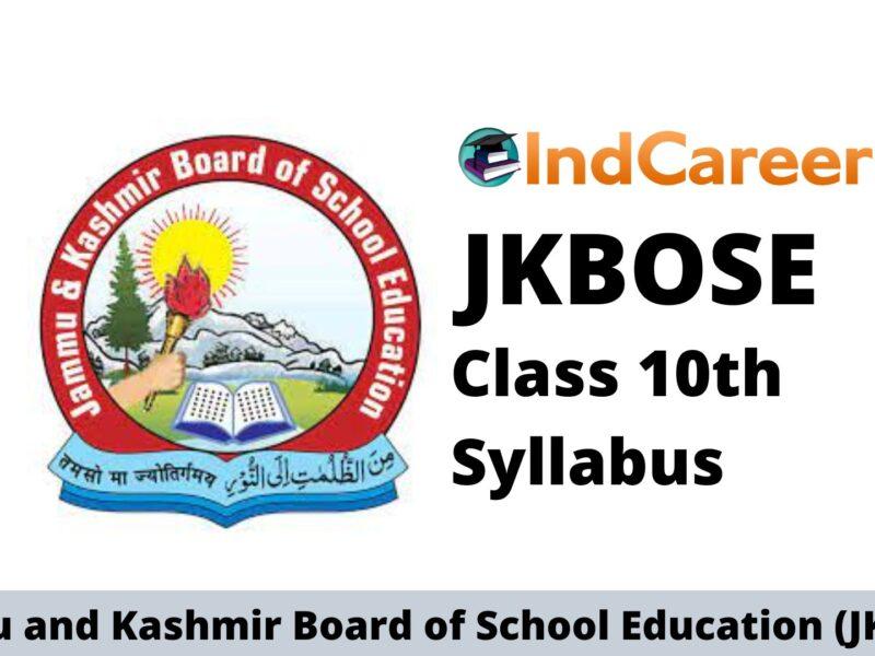 JKBOSE 10th Syllabus