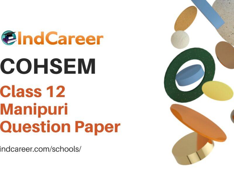 COHSEM Class 12 Question Paper for Manipuri