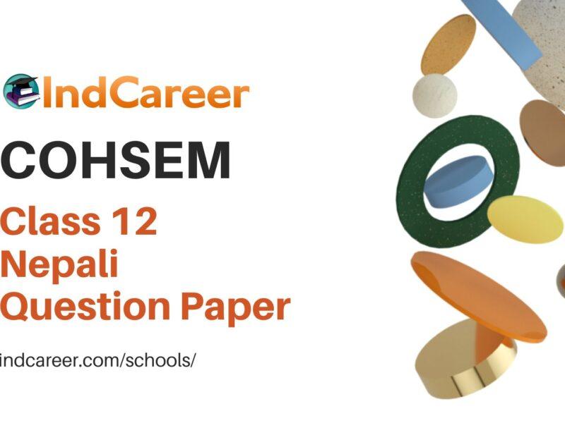 COHSEM Class 12 Question Paper for Nepali