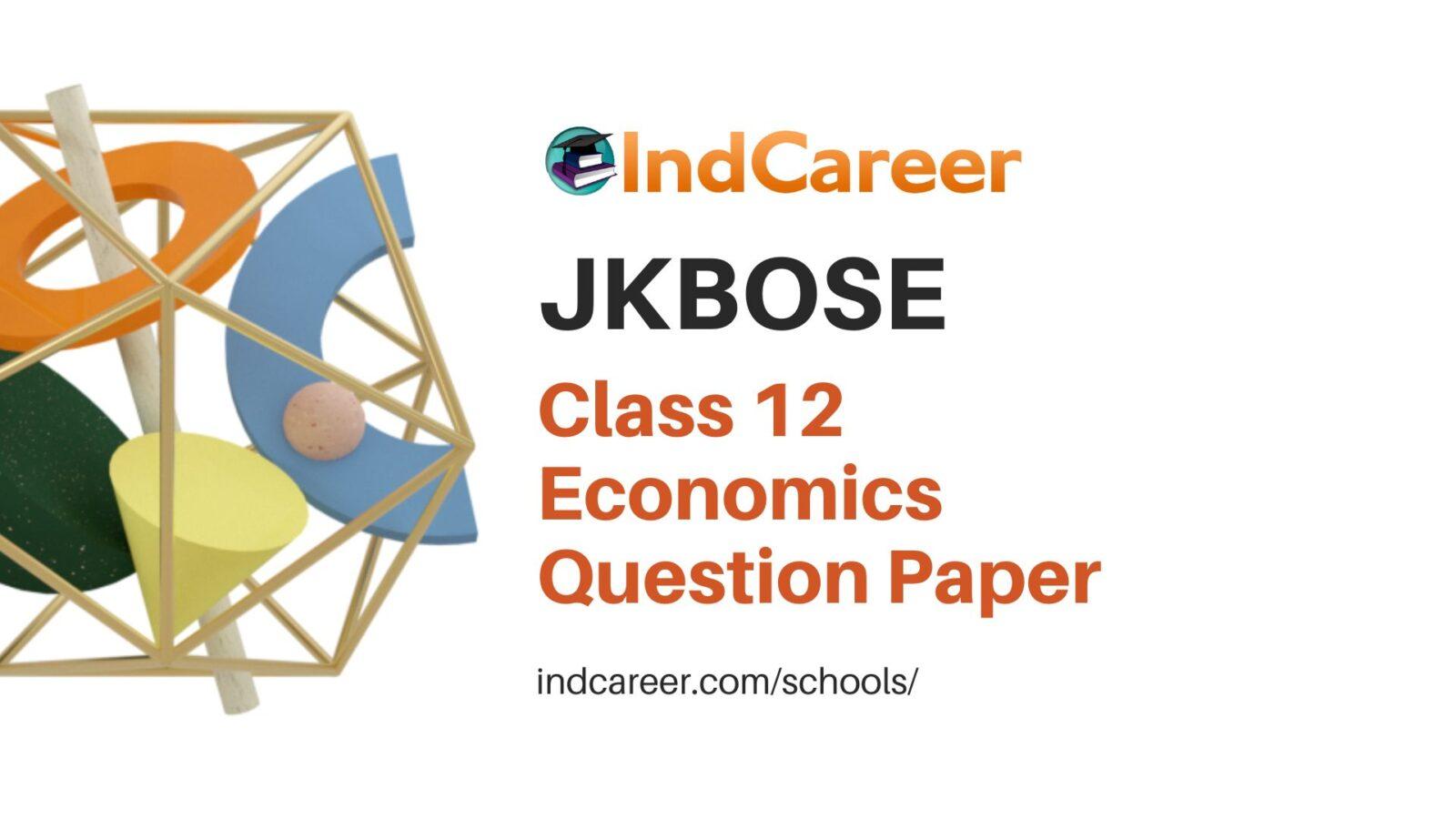 JKBOSE Class 12 Economics Question Papers