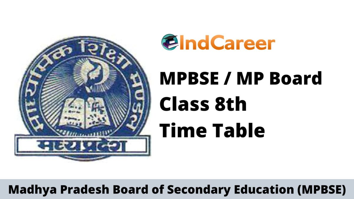MP Board Class 8th Time Table 2023 (Released)