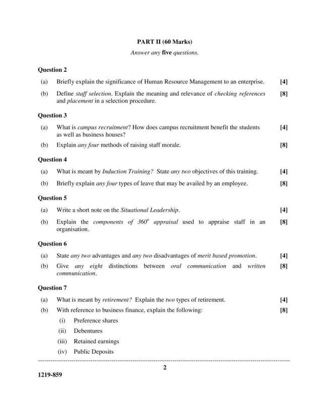 ISC Class 12 Sample Paper for Business Studies IndCareer Schools