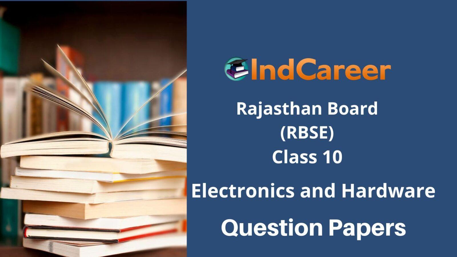 RBSE Class 10 Vocational Electronics and Hardware Question Papers