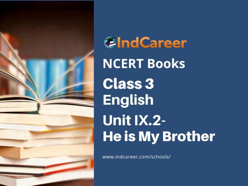 NCERT Book for Class 3 English: Unit IX.2-He is My Brother