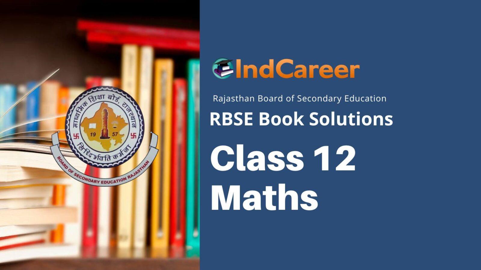 RBSE Solutions for Class 12 Maths (गणित)