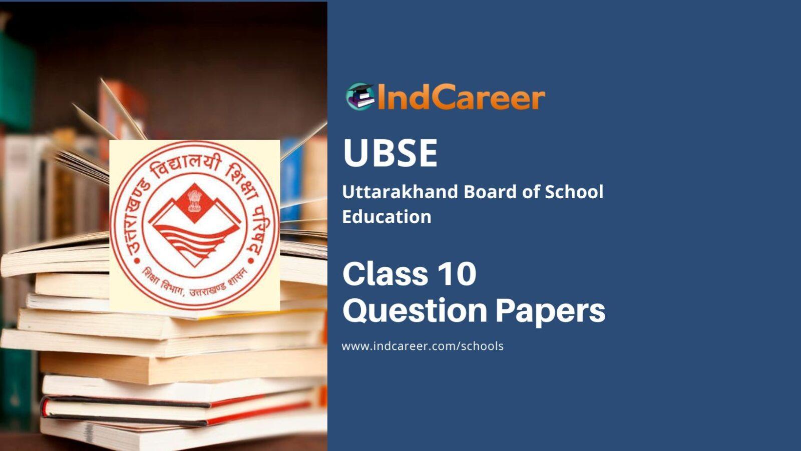 UBSE Class 10 Question Papers