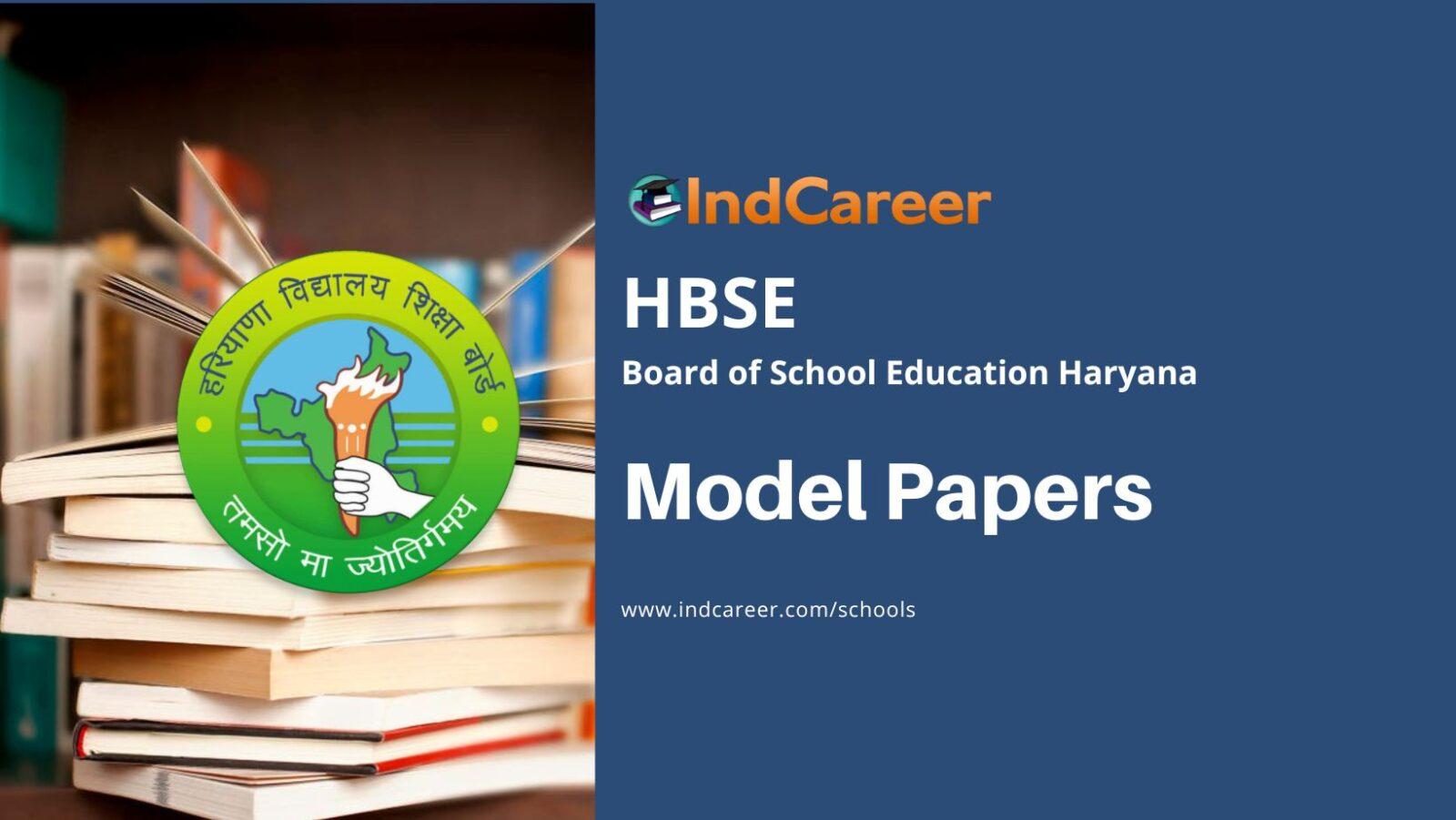 Haryana Board Sample Papers