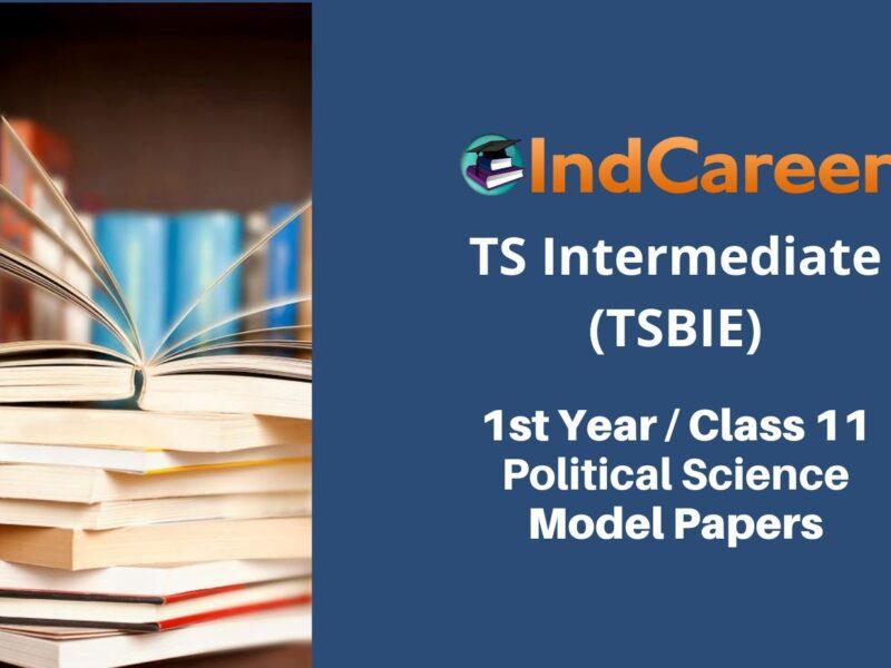 TS Inter 1st Year Political Science Model Paper