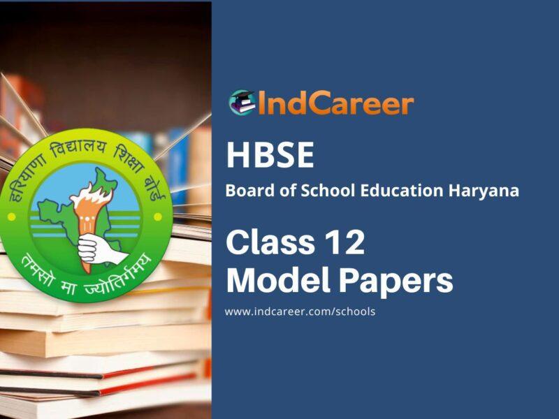 HBSE 12th Model Paper