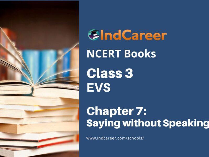 NCERT Book for Class 3 EVS Chapter 7-Saying without Speaking